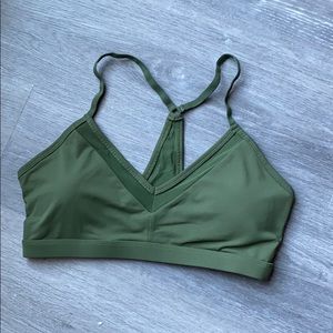 Green sports bra